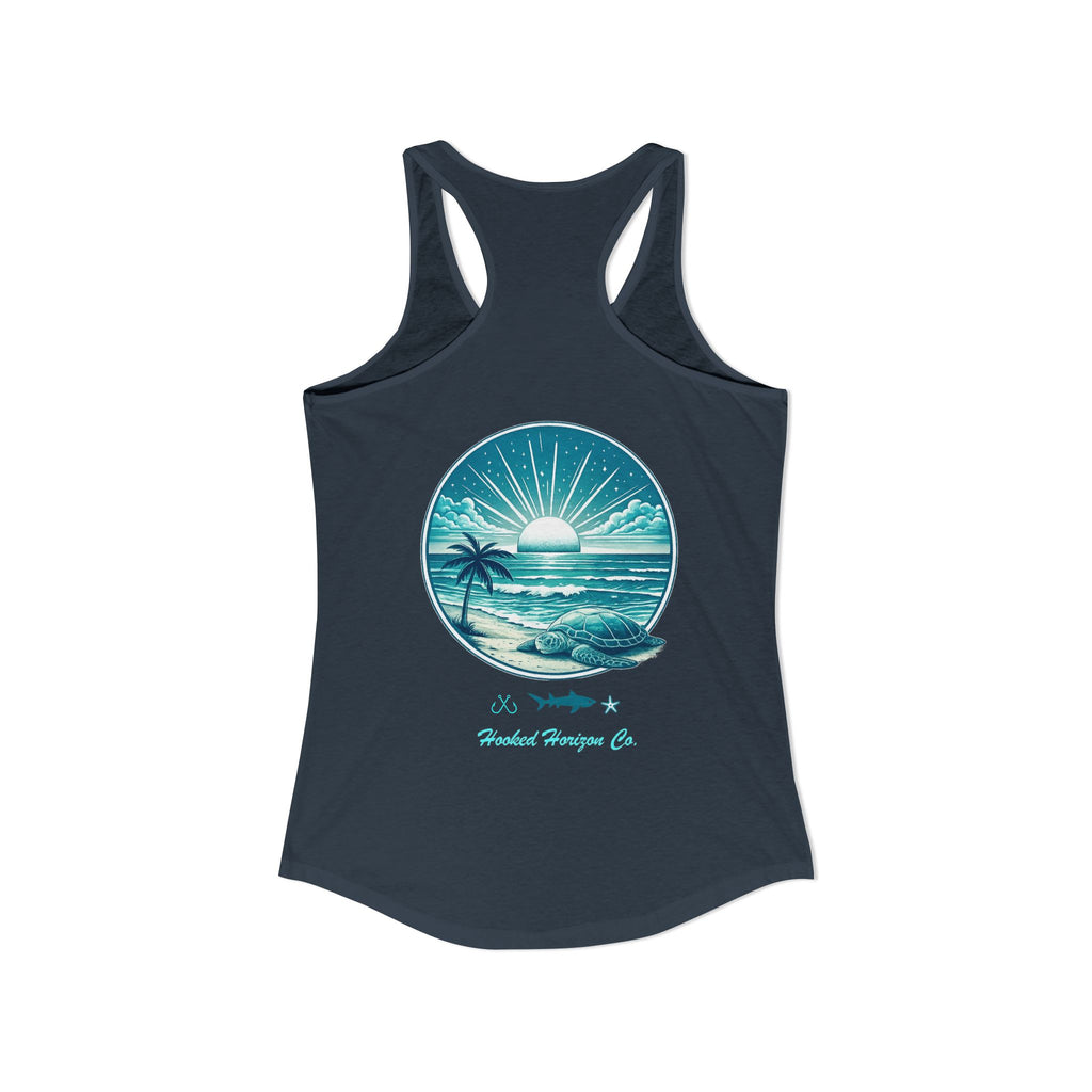 Sea Turtle & Sunset– Hooked Horizon Co. Gifts for Ocean Lovers, Nautical Fashion, Everyday Comfort, Perfect Gift for Her