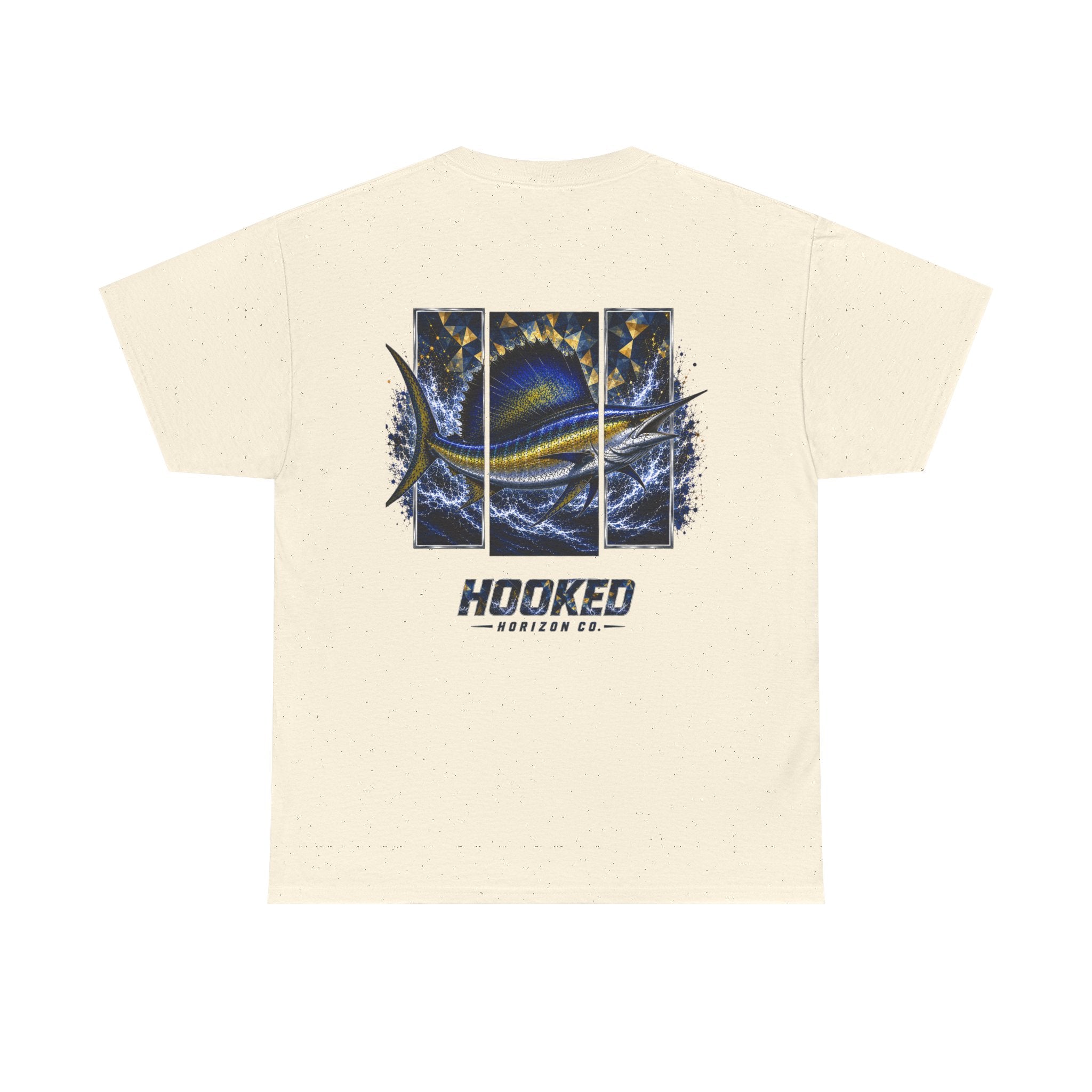 Sail Fish Hooked Horizon Co Tee—Ocean Graphic Tee — "Beloved" Ray Design