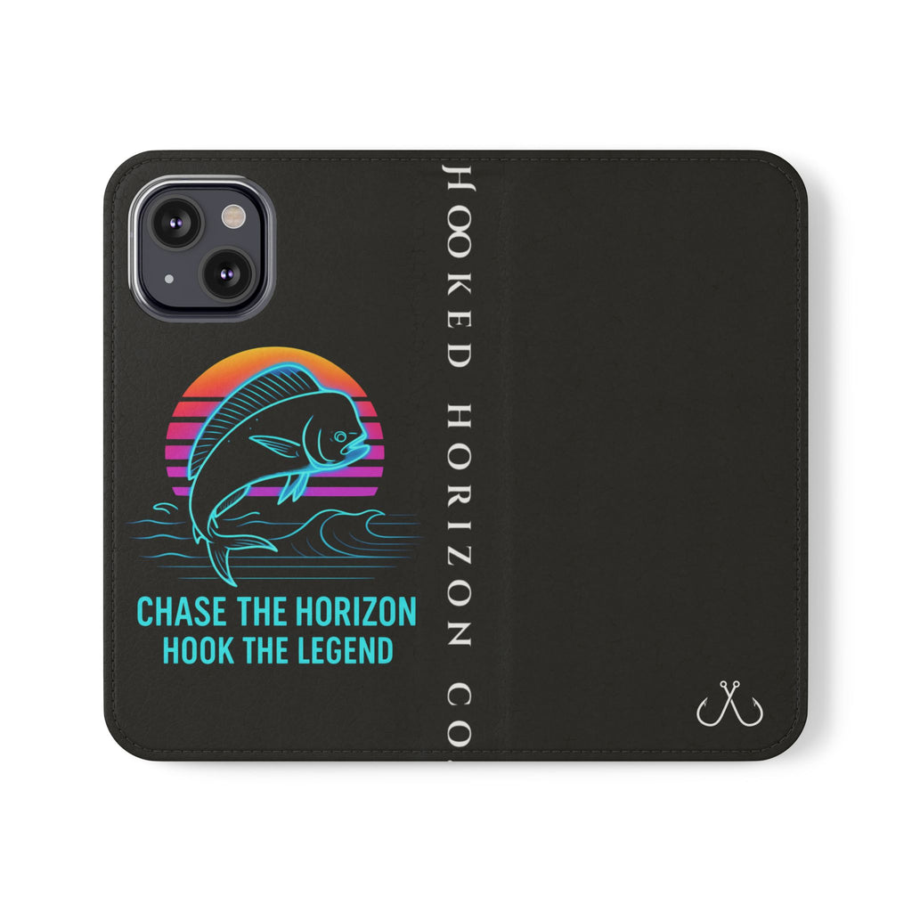 Mahi Mahi Flip Phone Case — Turquoise Water Pattern Wallet Cover