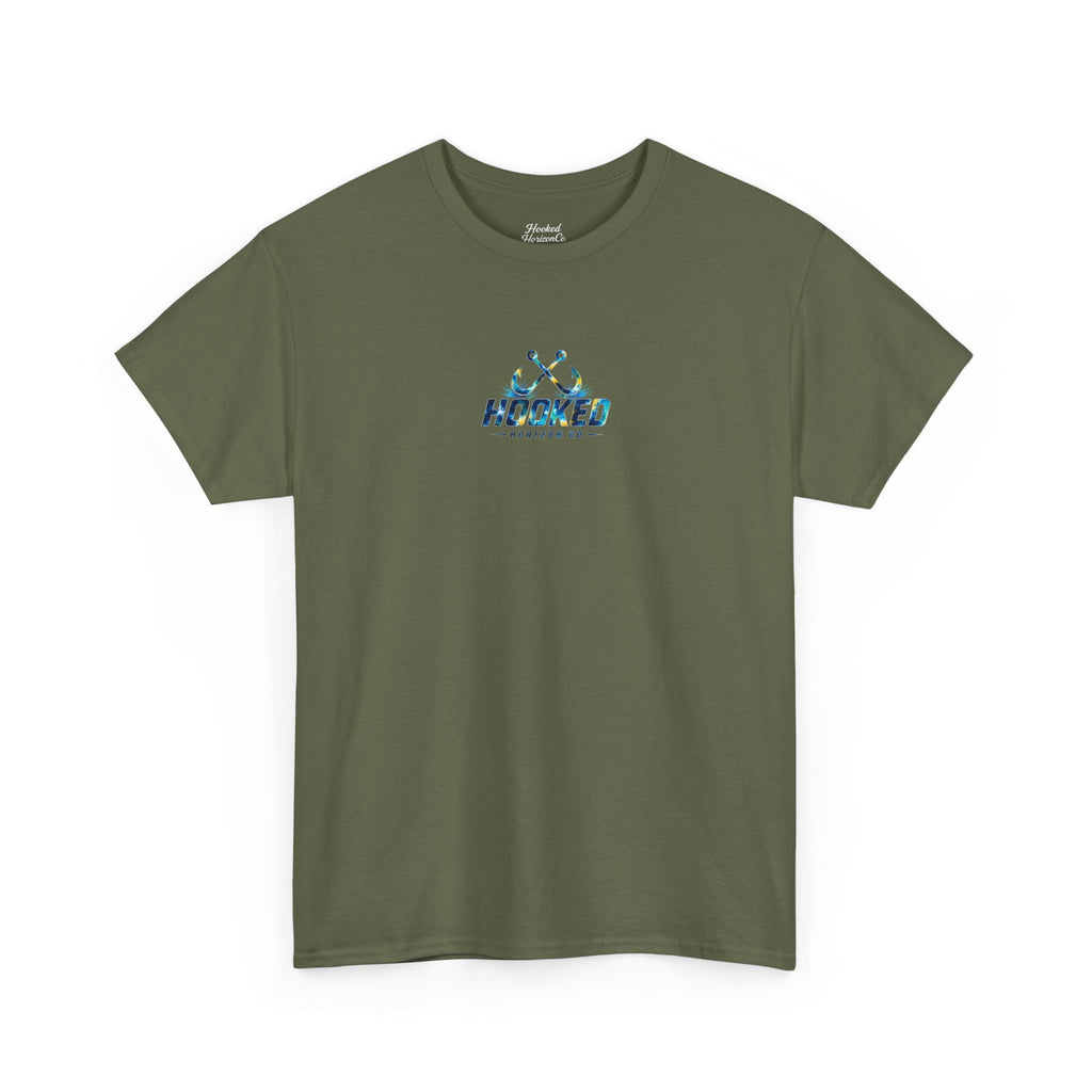 Barracuda Hooked Horizon Co Tee—Ocean Graphic Tee — "Beloved" Ray Design