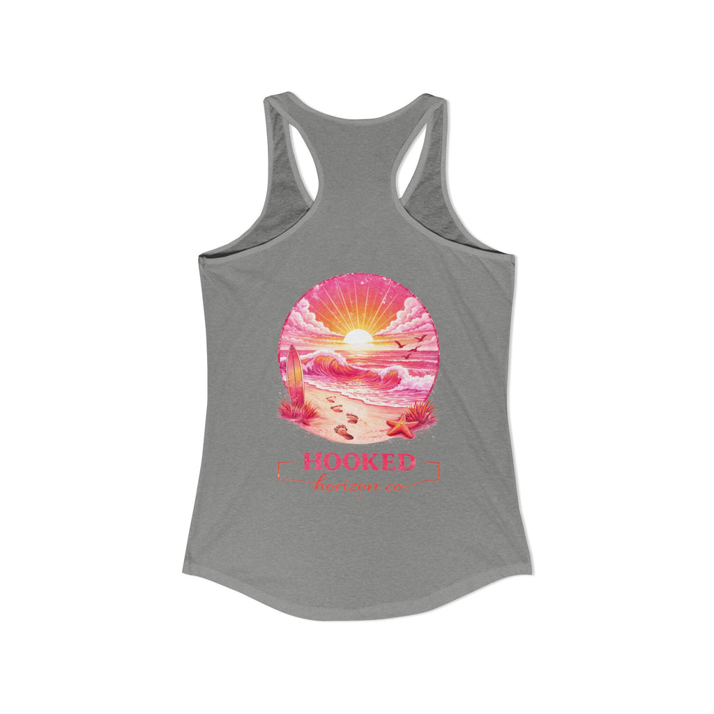 Pink Sunset Hooked Horizon Co. Tank– Gifts for Ocean Lovers, Nautical Fashion, Everyday Comfort, Perfect Gift for Her