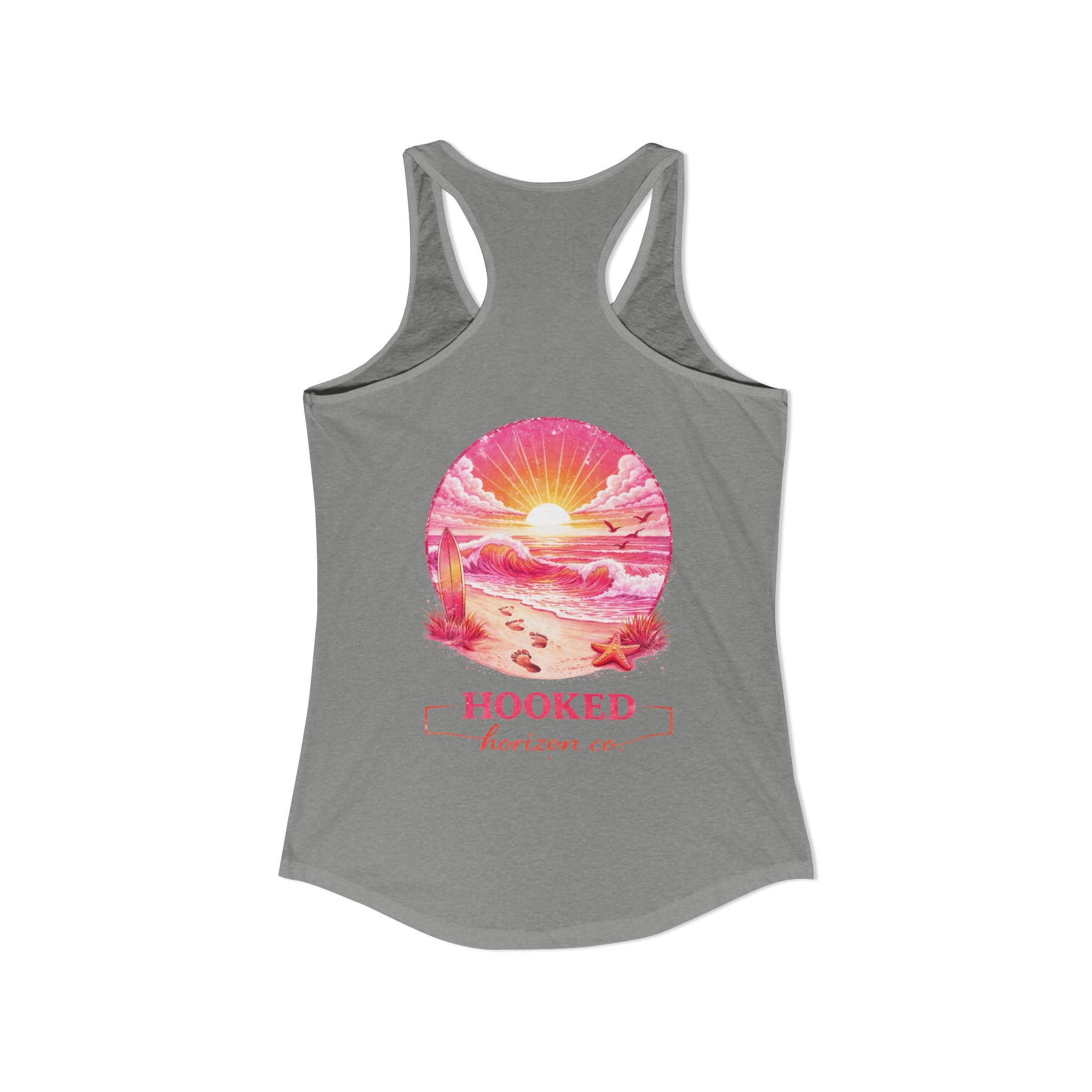 Pink Sunset Hooked Horizon Co. Tank– Gifts for Ocean Lovers, Nautical Fashion, Everyday Comfort, Perfect Gift for Her