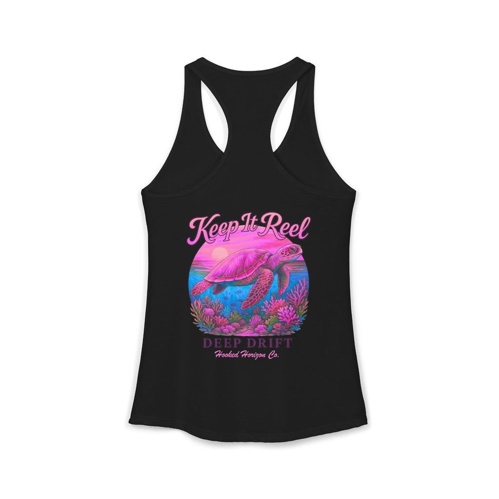 Turtle " Keep It Reel" Deep Drift– Hooked Horizon Co. Gifts for Ocean Lovers, Nautical Fashion, Everyday Comfort, Perfect Gift for Her