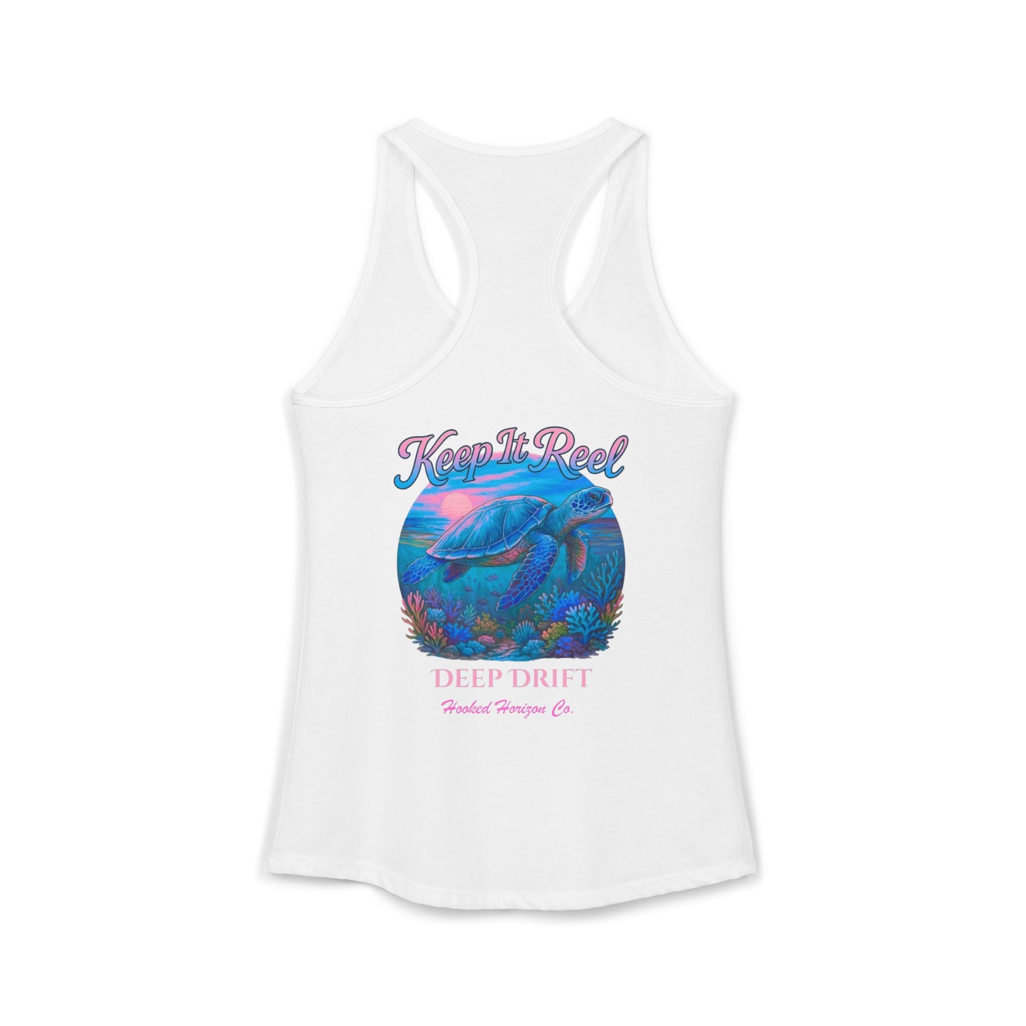 Turtle " Keep It Reel" Deep Drift– Hooked Horizon Co. Gifts for Ocean Lovers, Nautical Fashion, Everyday Comfort, Perfect Gift for Her