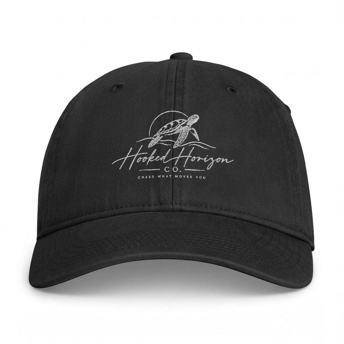 Turtle Hooked Horizon Co – " Chase What You Love "Coastal Washed Cap