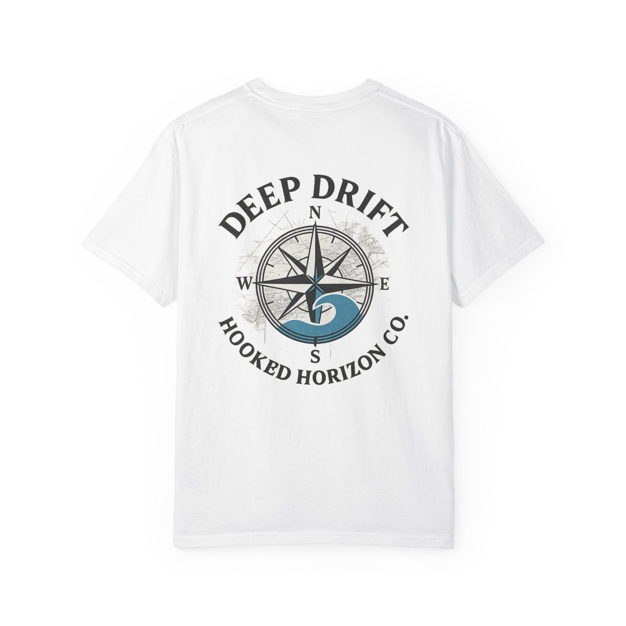 Wave Compass T-shirt, Hooked Horizon Co, Angler Gifts