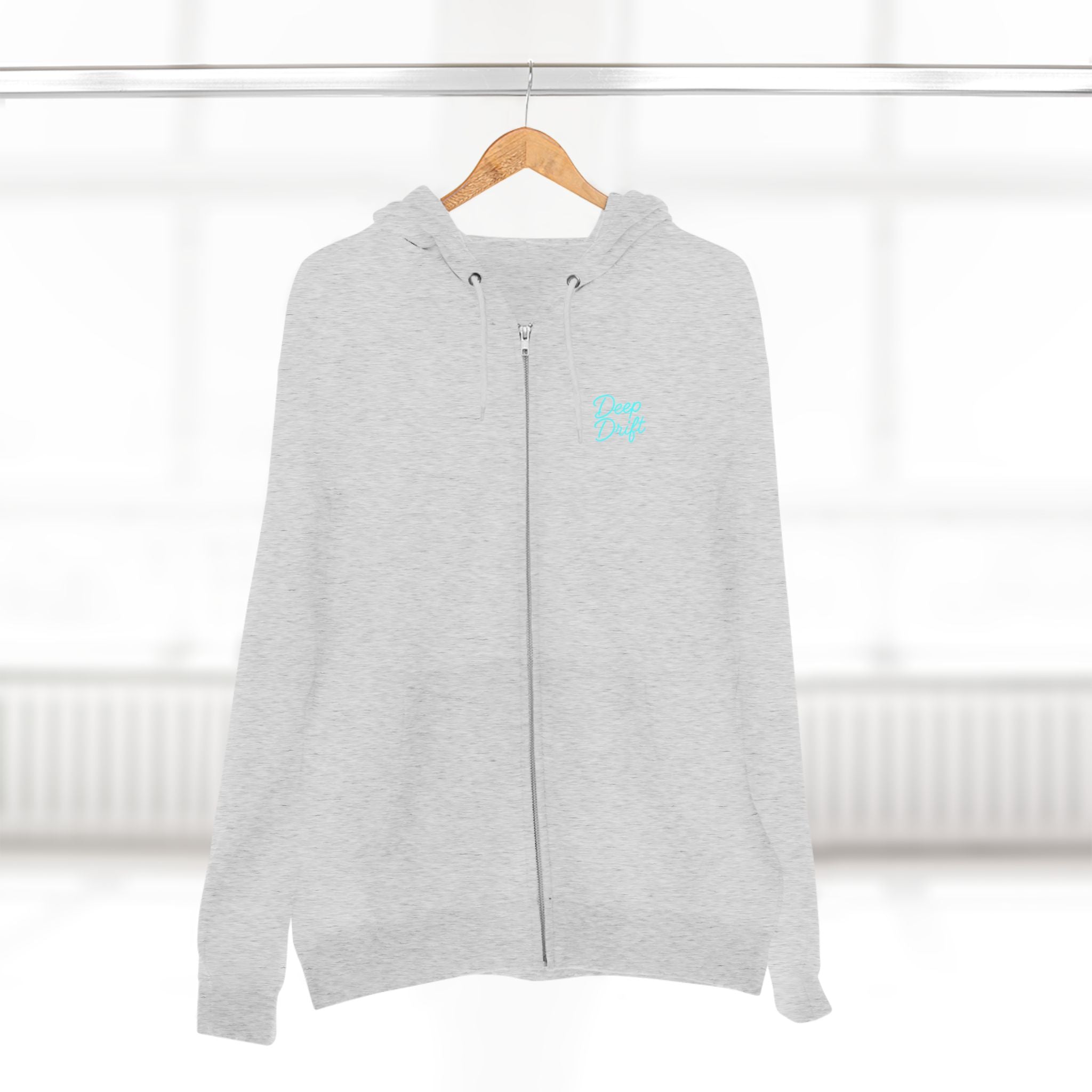 Wave & Sun Deep Drift– "Hooked By The Sea" Hooked Horizon Co. Unisex Zip Hoodie for Ocean Lovers, Nautical Fashion, Cool Weather Gear, Everyday Comfort, Perfect Gift