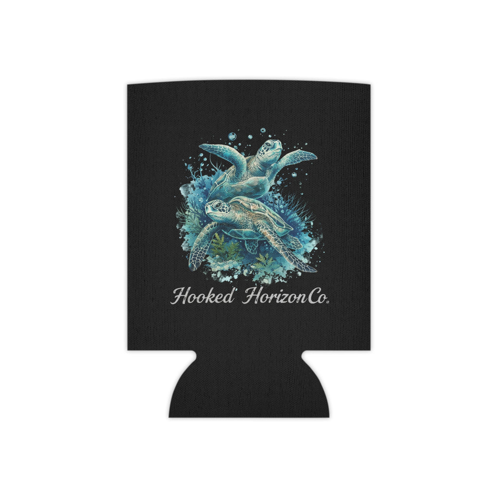 Sea Turtle Can Cooler Coozie — Hooked Horizon Co. Fishing Wave Koozie