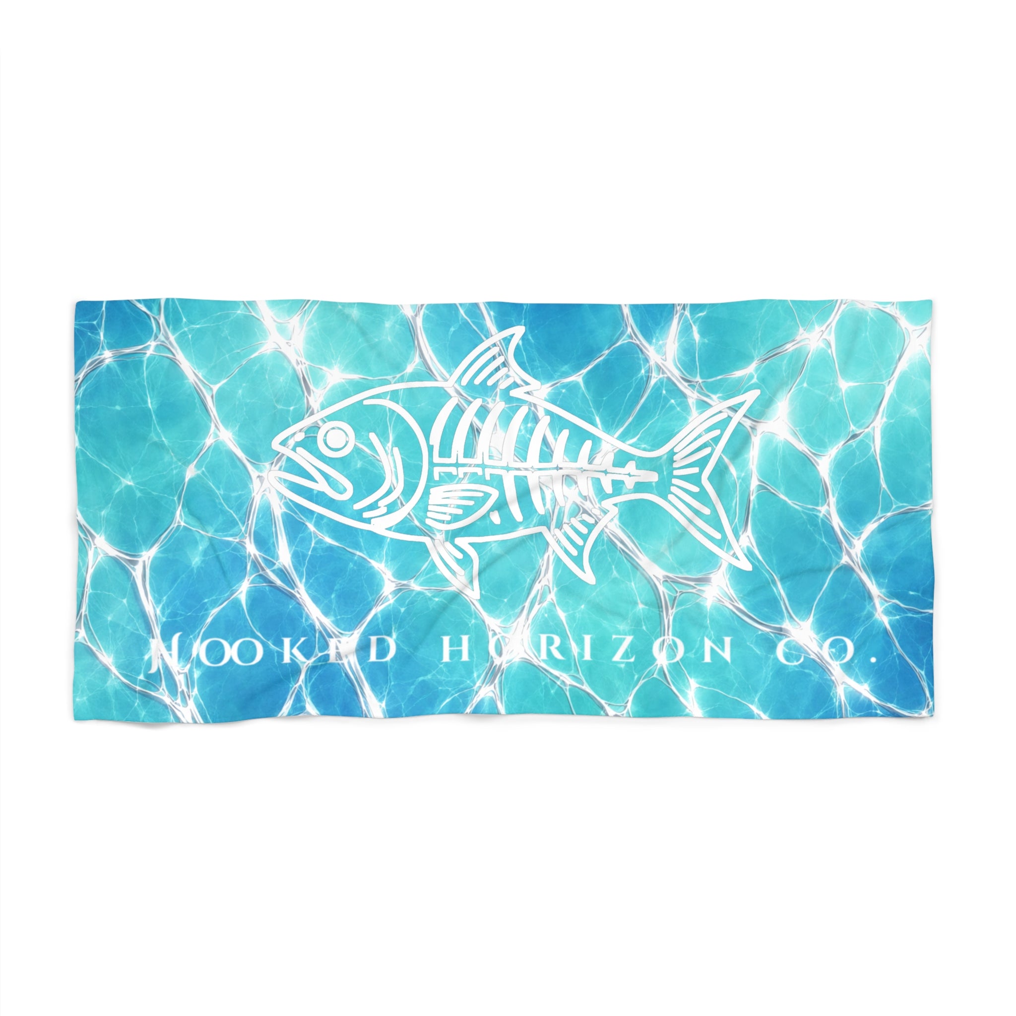 Reflections Fish Skeleton – Hooked Horizon Co.  Beach Towel - Perfect for Summer, Pool Days, Camping, Beach Parties, Vacation Fun