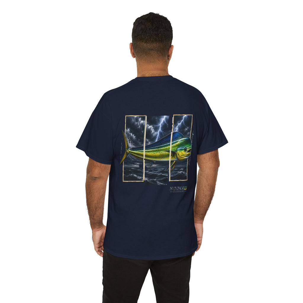 Mahi Mahi Hooked Horizon Co Tee—Ocean Graphic Tee — "Beloved" Ray Design