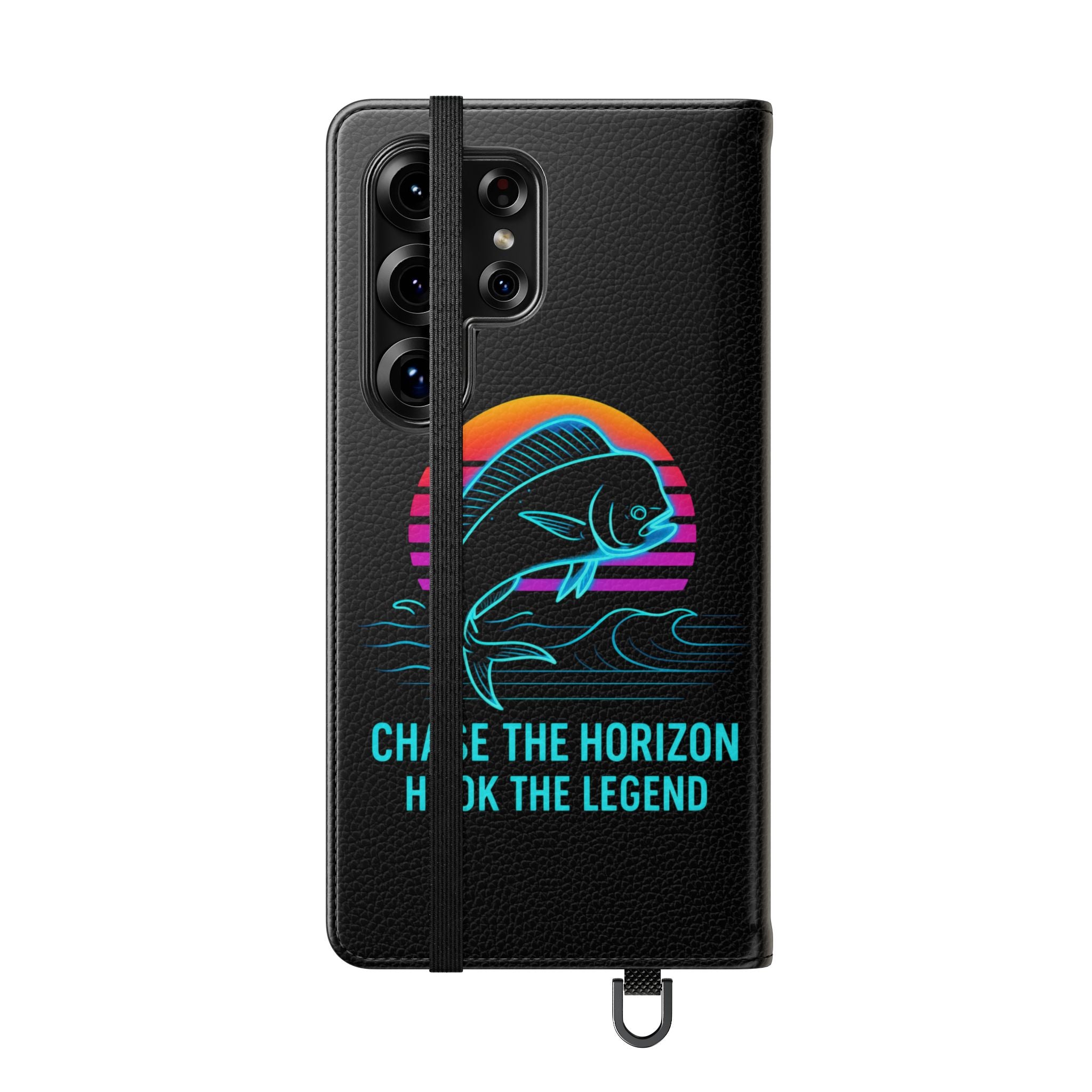 Mahi Mahi Flip Phone Case — Turquoise Water Pattern Wallet Cover