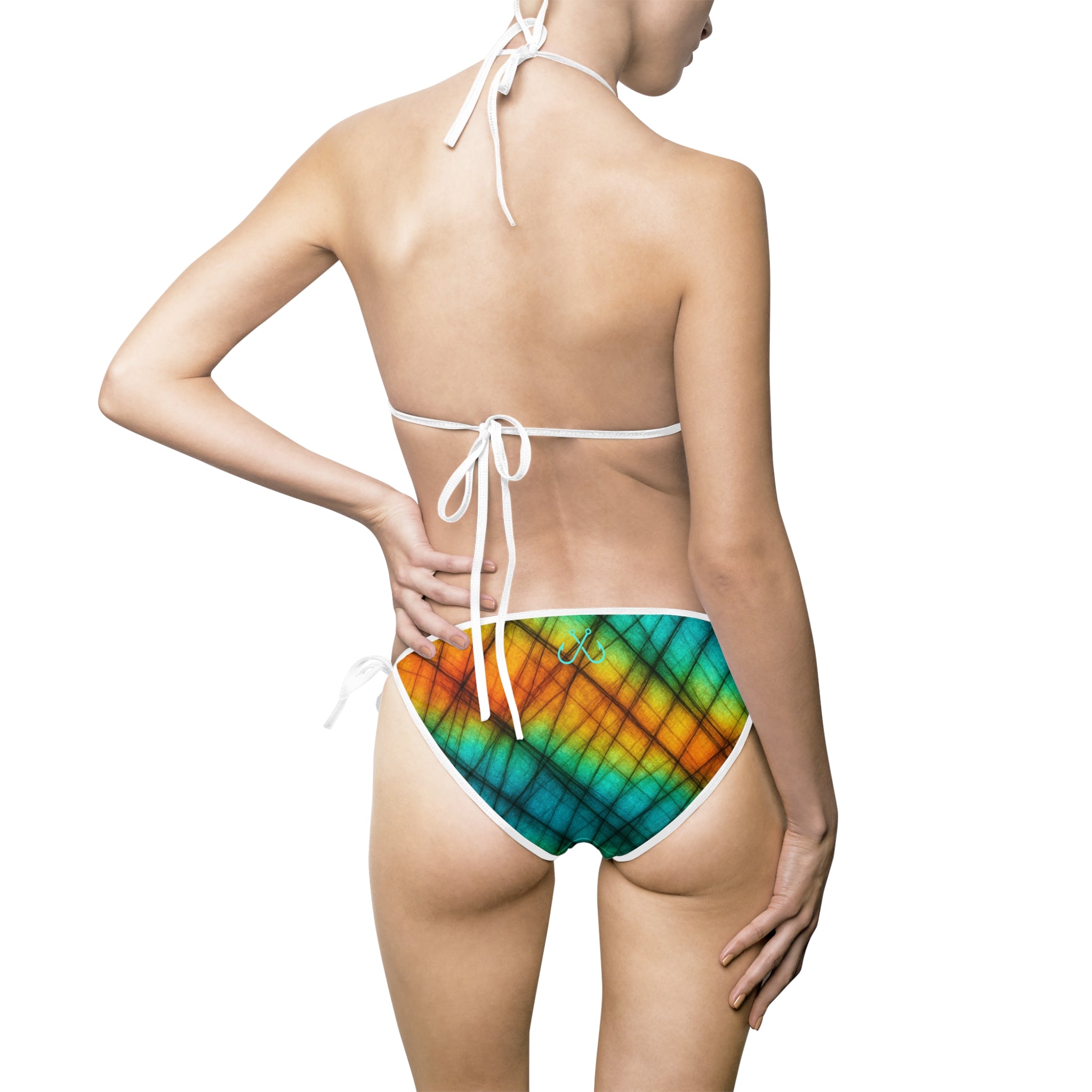 Reflection of Light Ocean Bikini –  Hooked Horizon Co. Swimsuit, Summer Beachwear, Swimwear for Vacations, Pool Parties, Tropical Getaways, Custom Strap Colors – Multiple Variations