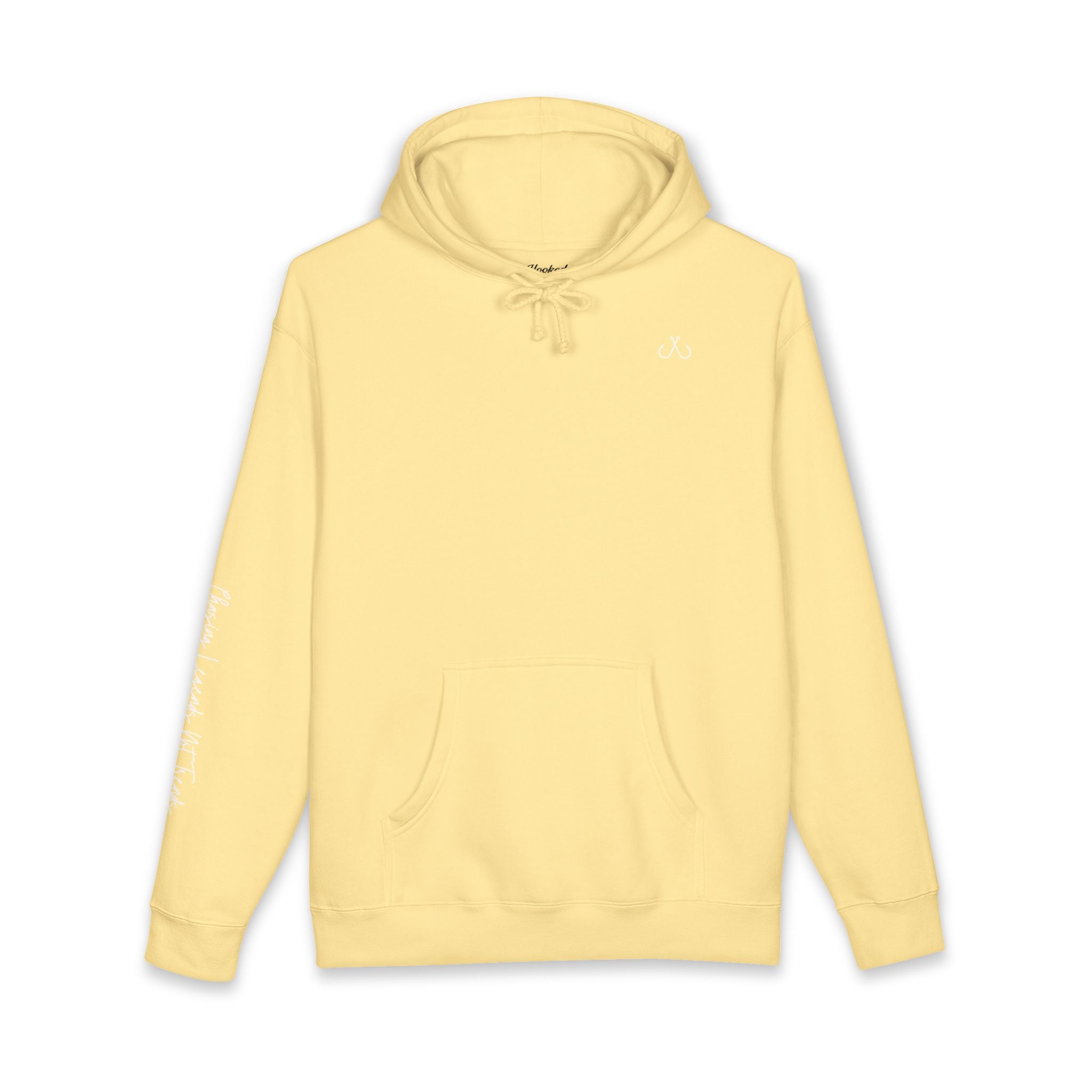Chasing Legends Not Trends Hoodie Hooked Horizon Co. — Minimal Fishing Back Graphic Hoodie, Multiple Color Variations