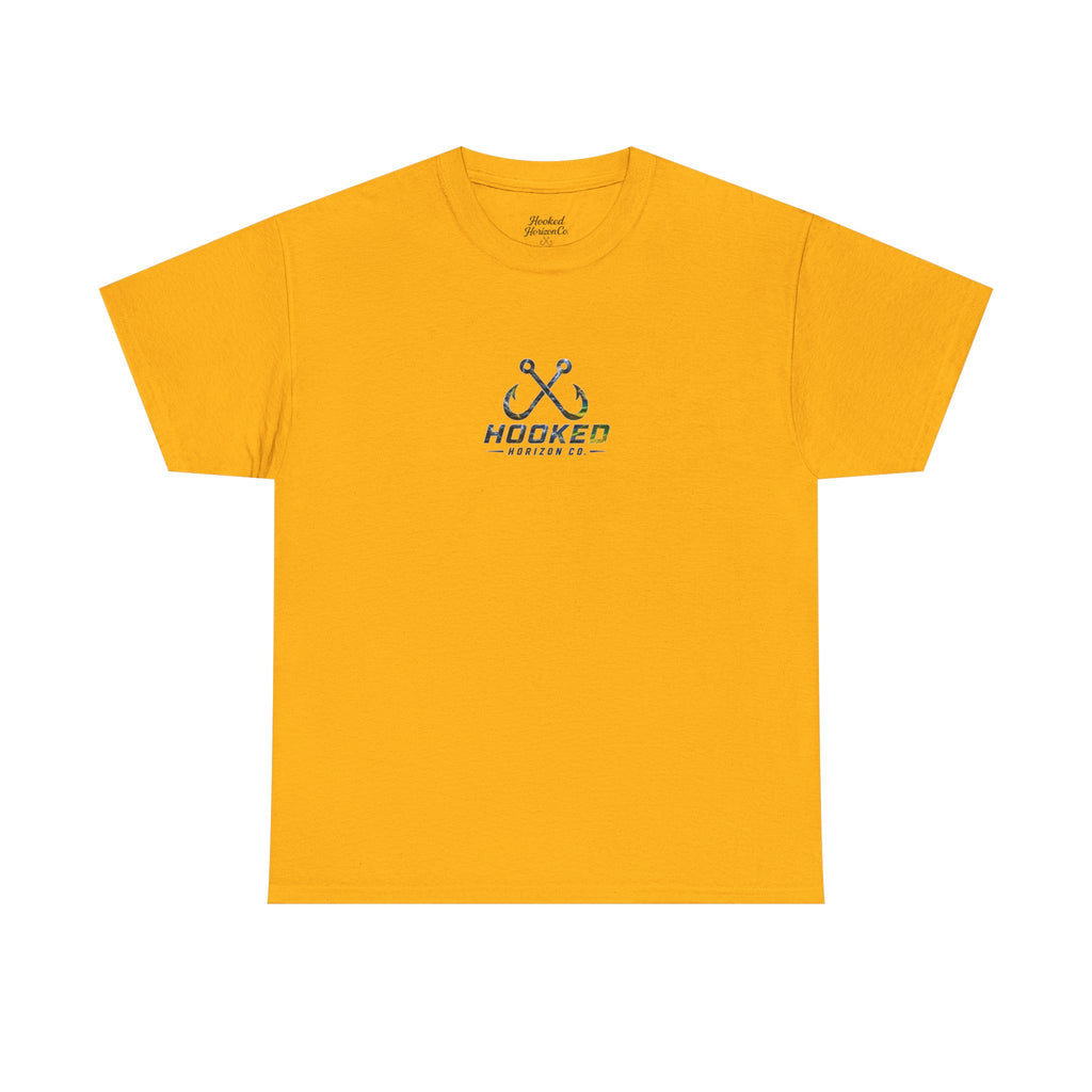 Mahi Mahi Hooked Horizon Co Tee—Ocean Graphic Tee — "Beloved" Ray Design
