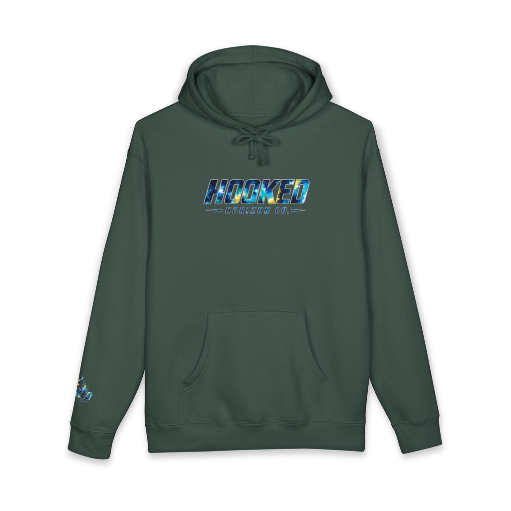 Barracuda Hoodie Hooked Horizon Co. — Fishing Back Graphic Hoodie, Multiple Color Variations