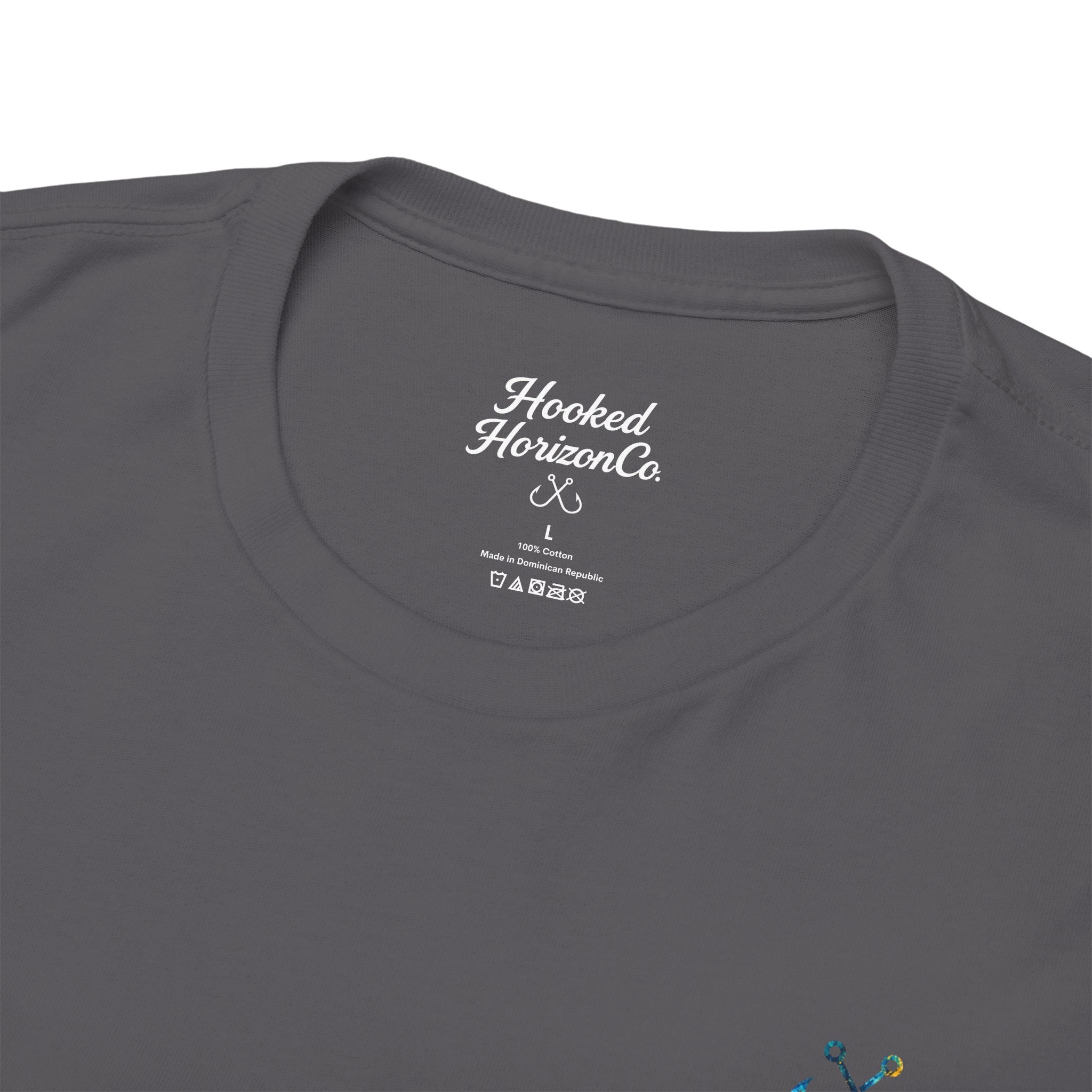Bull Shark Hooked Horizon Co Tee—Ocean Graphic Tee — "Beloved" Ray Design