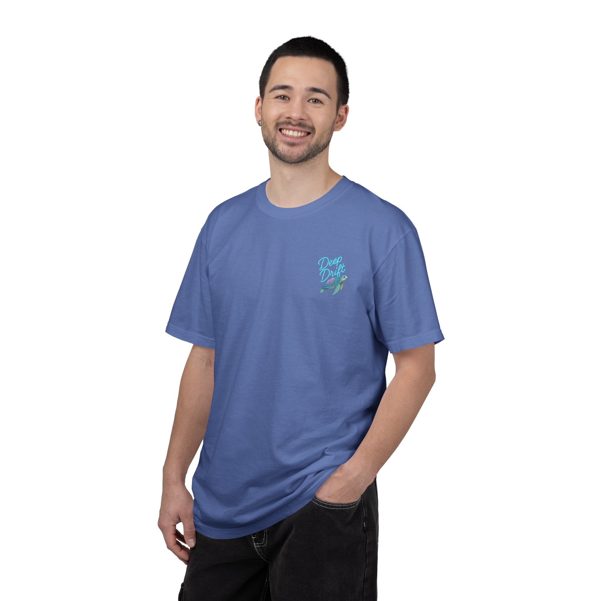 Turtle Deep Drift T-shirt, Hooked Horizon Co, Angler Gifts