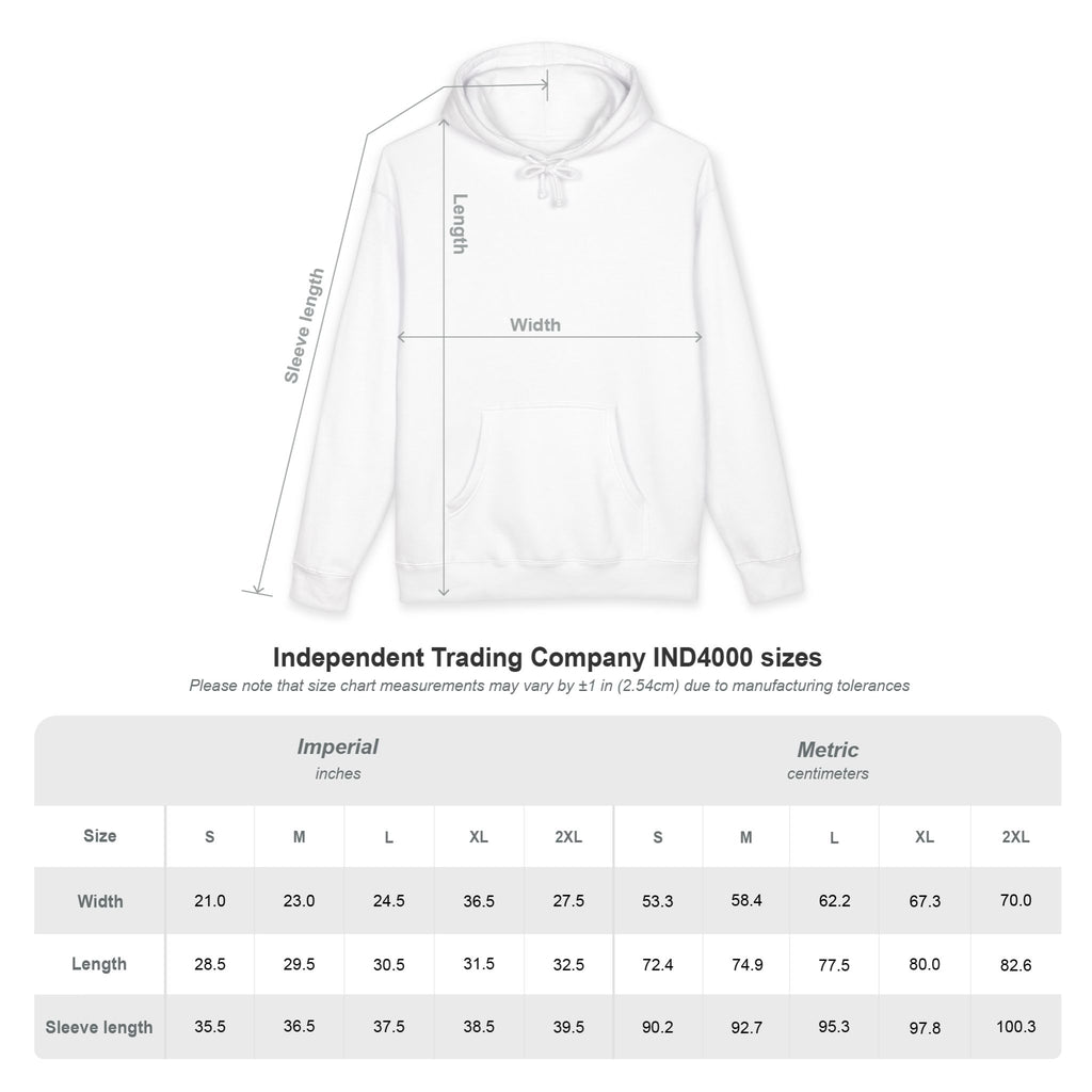 Barracuda Like Green Logo Hoodie—Hooked Horizon Co. — Fishing Back Graphic Hoodie, Multiple Color Variations