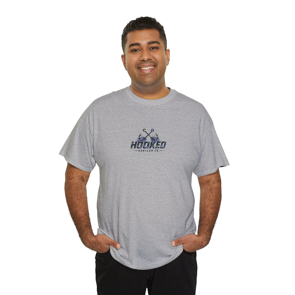 Sail Fish Hooked Horizon Co Tee—Ocean Graphic Tee — "Beloved" Ray Design