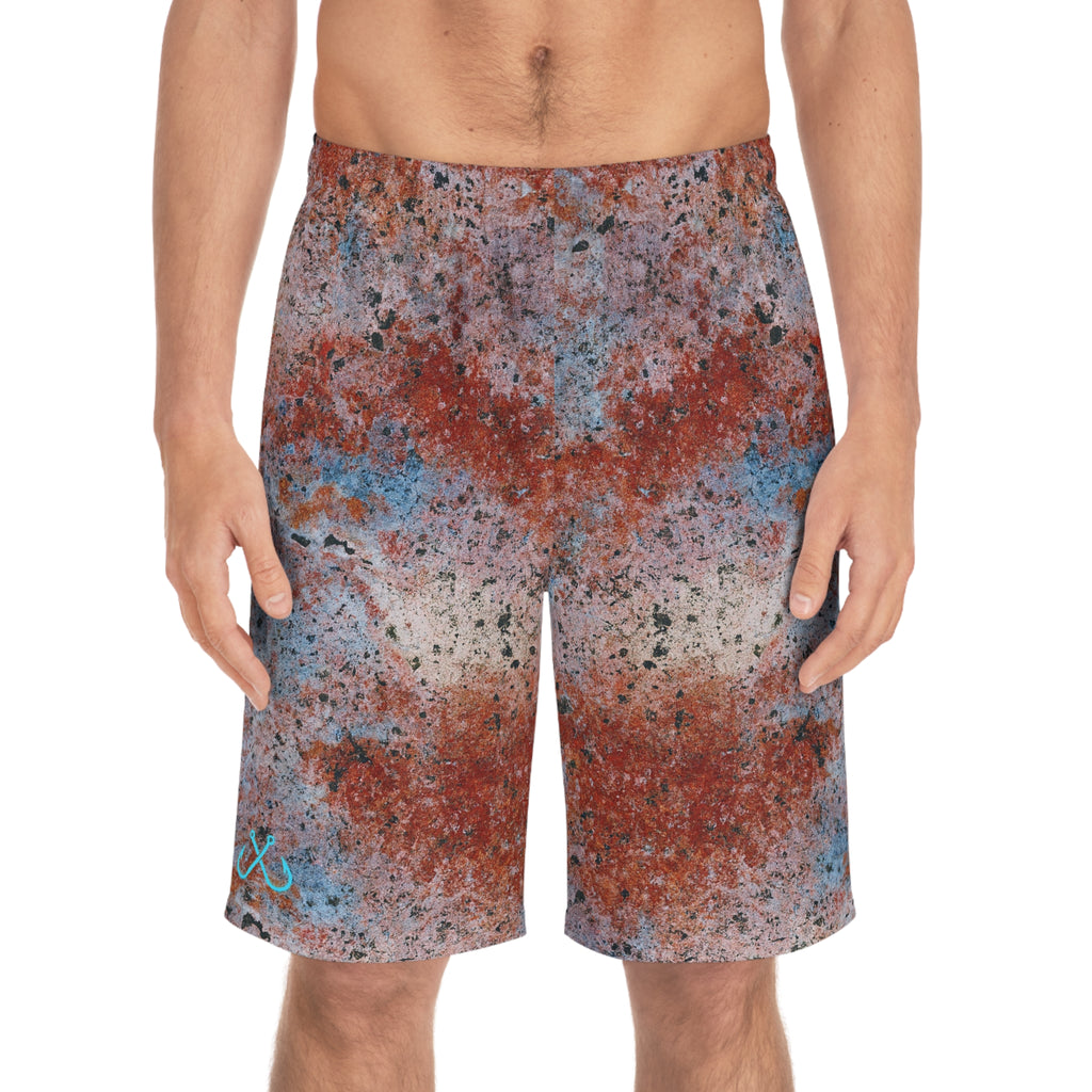 Rock Fish & Sand Ocean-Inspired Board Shorts, Swimwear for Beach Days, Summer Vacations, Pool Parties, Surfing Attire, Water Sports