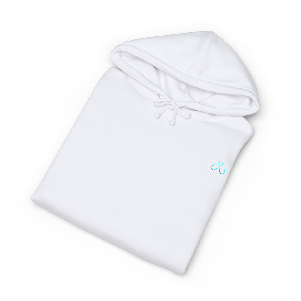 Sea Turtle & Sunset Hoodie Hooked Horizon Co. — Minimal Fishing Back Graphic Hoodie, Multiple Color Variations