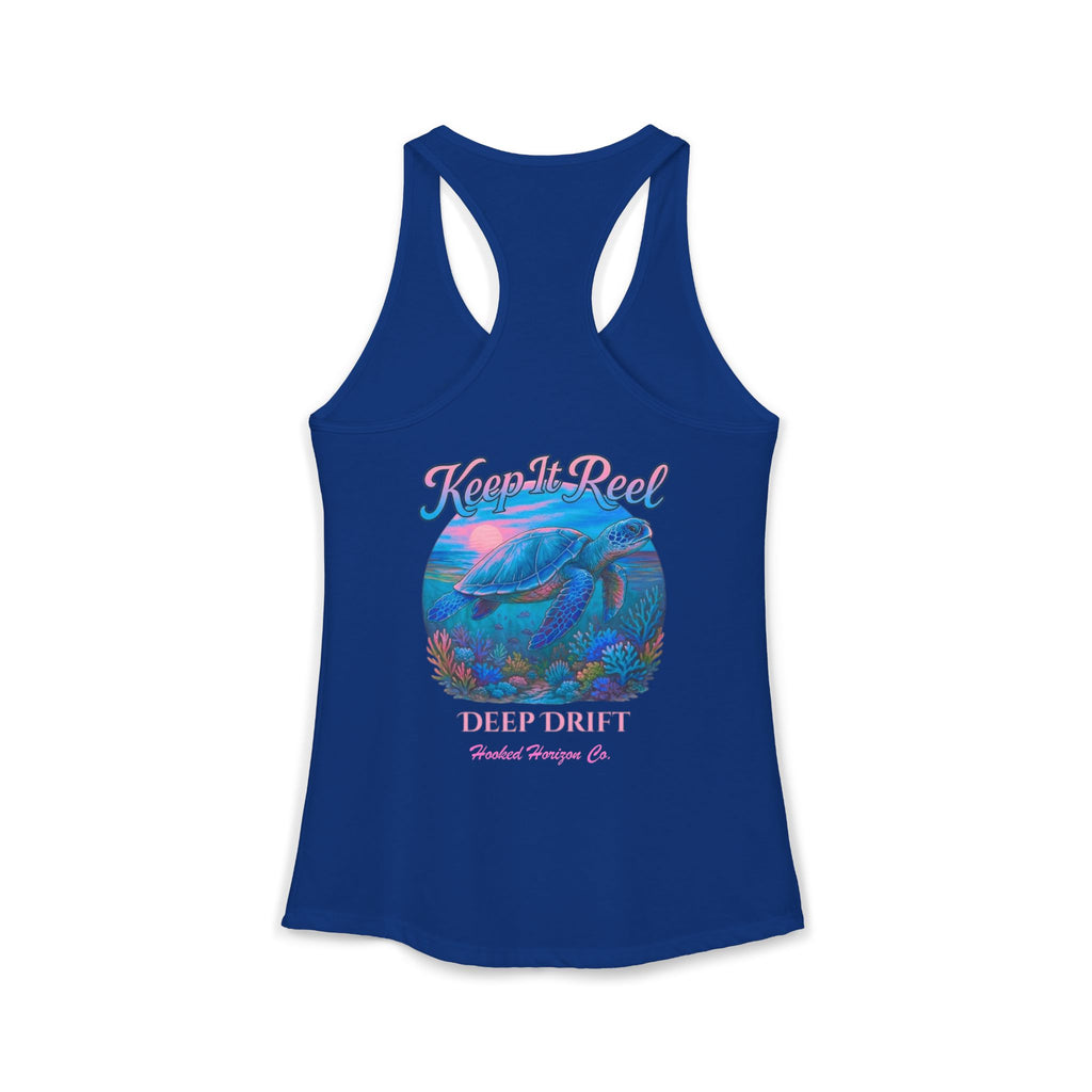Turtle " Keep It Reel" Deep Drift– Hooked Horizon Co. Gifts for Ocean Lovers, Nautical Fashion, Everyday Comfort, Perfect Gift for Her