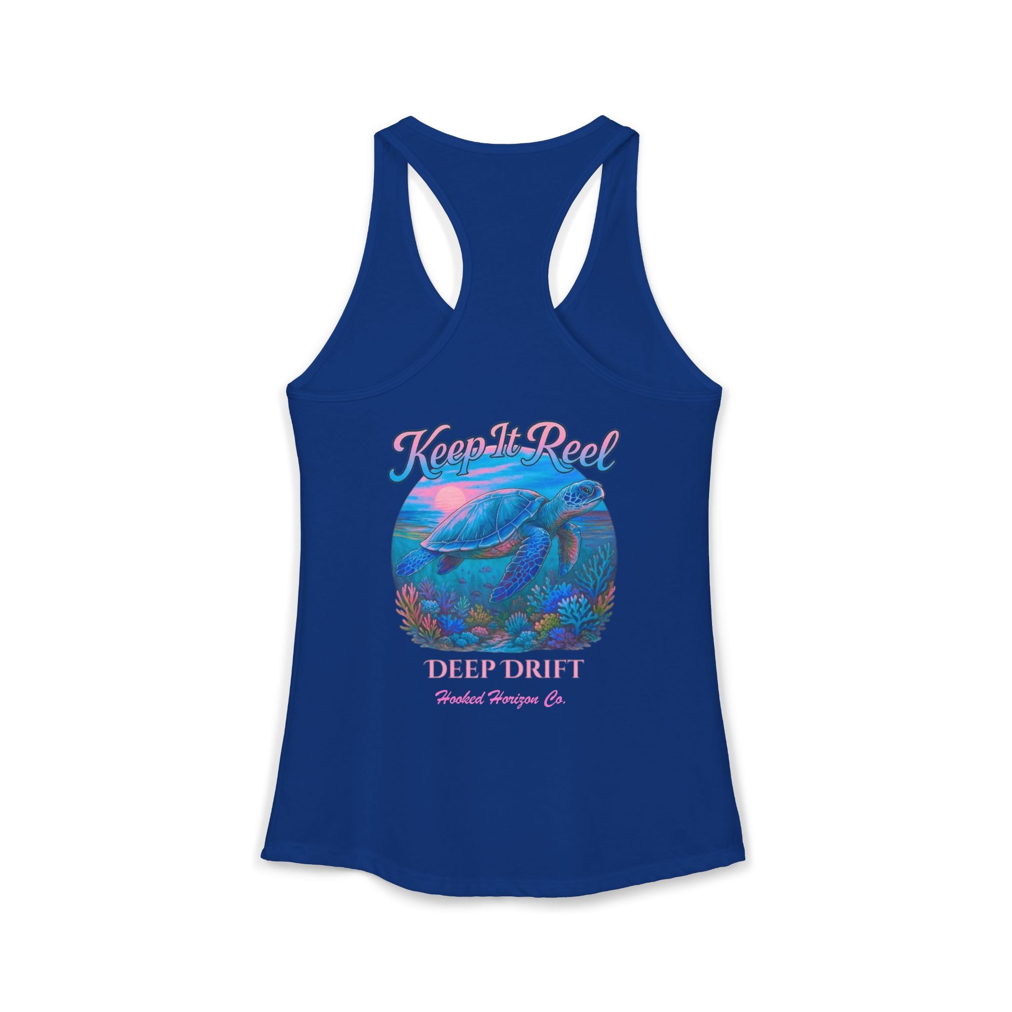 Turtle " Keep It Reel" Deep Drift– Hooked Horizon Co. Gifts for Ocean Lovers, Nautical Fashion, Everyday Comfort, Perfect Gift for Her