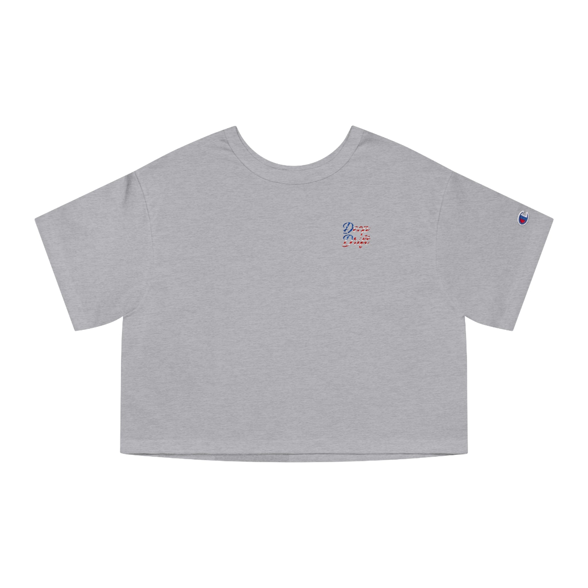 USA Deep Drift Cropped T-Shirt — Retro Fishing Logo Crop Top