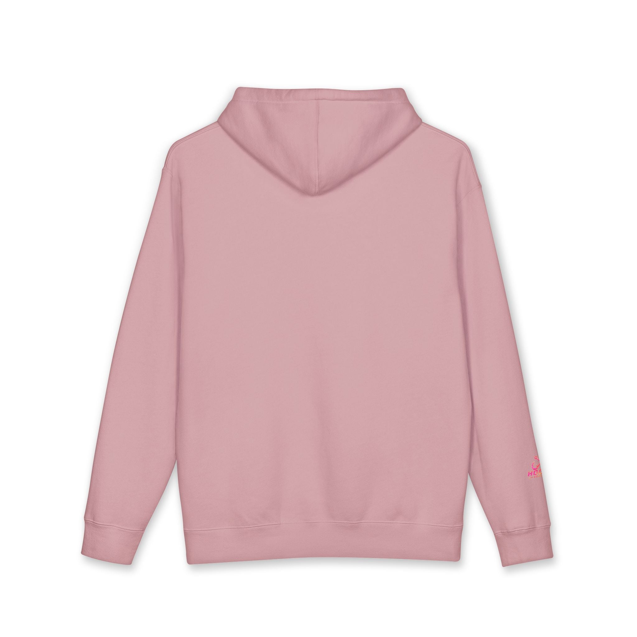 Hot Pink & Peach Hooked Horizon Co. — Fishing Back Graphic Hoodie, Multiple Color Variations