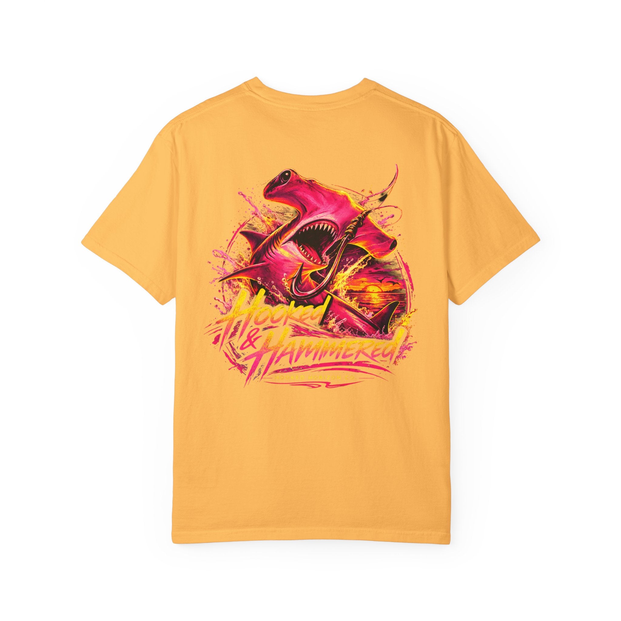 Hooked & Hammered Fishing T-shirt, Hooked Horizon Co, Angler Gifts, Shark Lovers