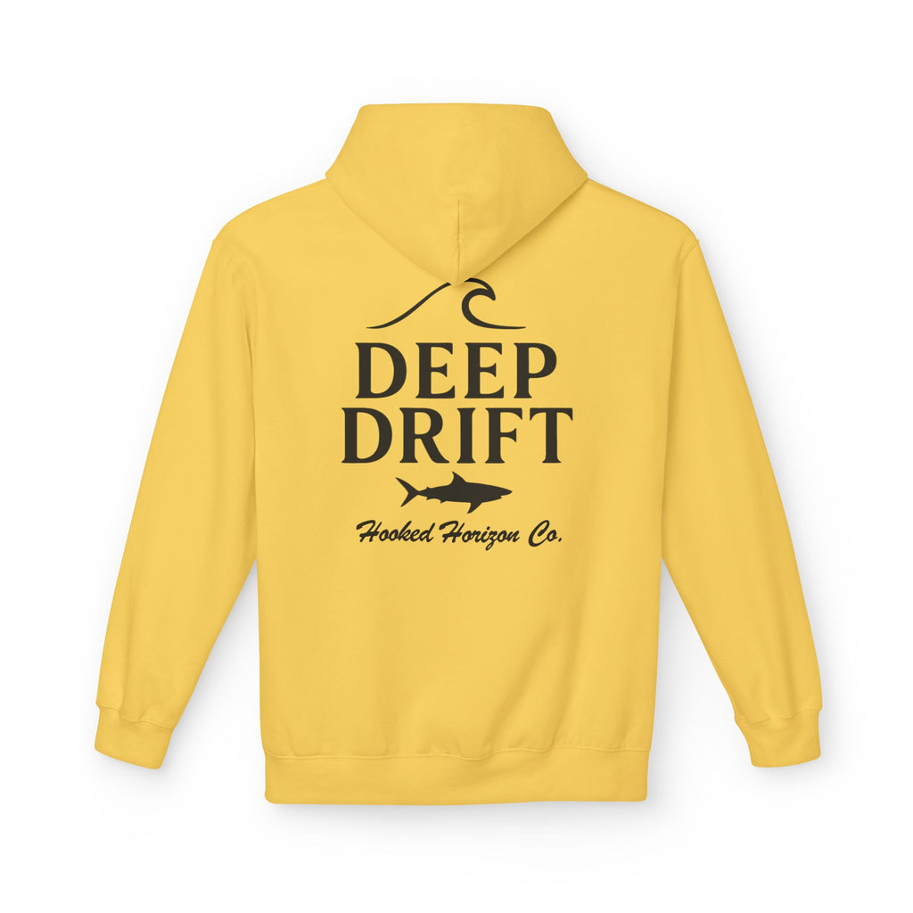 Deep Drift Wave & Shark Fishing Hoodie — Hooked Horizon Co. Pullover, Multiple Color Variations