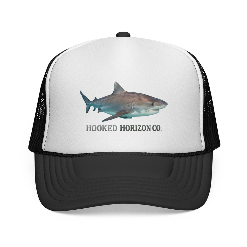 Bull Shark Trucker Cap — 'Chasing Legends' Fishing Hooks Logo