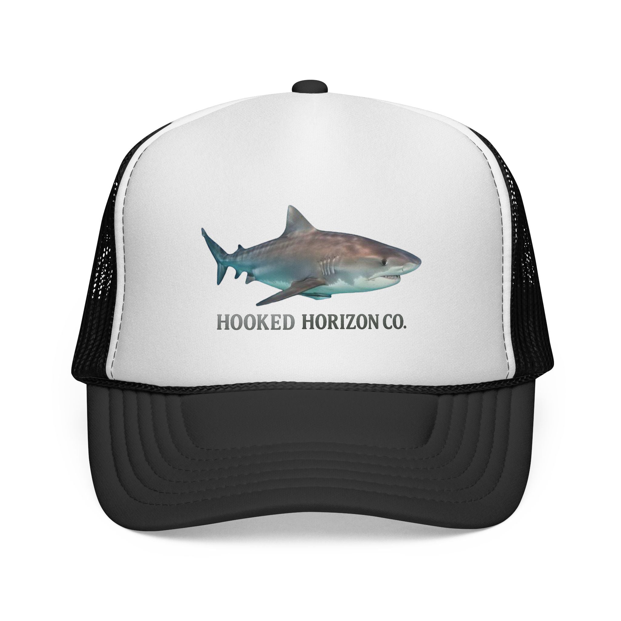 Bull Shark Trucker Cap — 'Chasing Legends' Fishing Hooks Logo