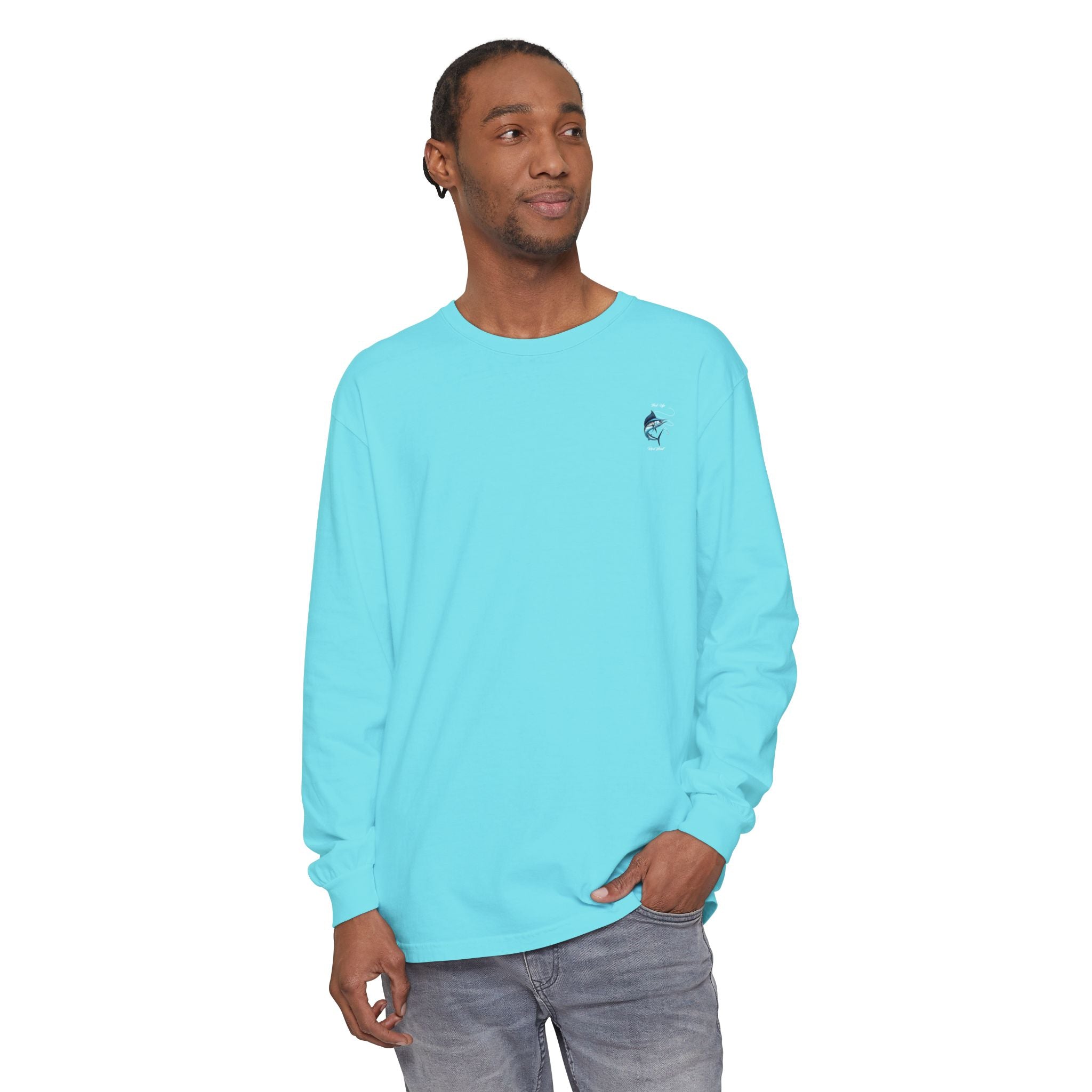 Marlin Fishing Long Sleeve T-Shirt, Ocean Adventure Apparel, Boat Trip Shirt, Coastal Style, Gift for Fishermen