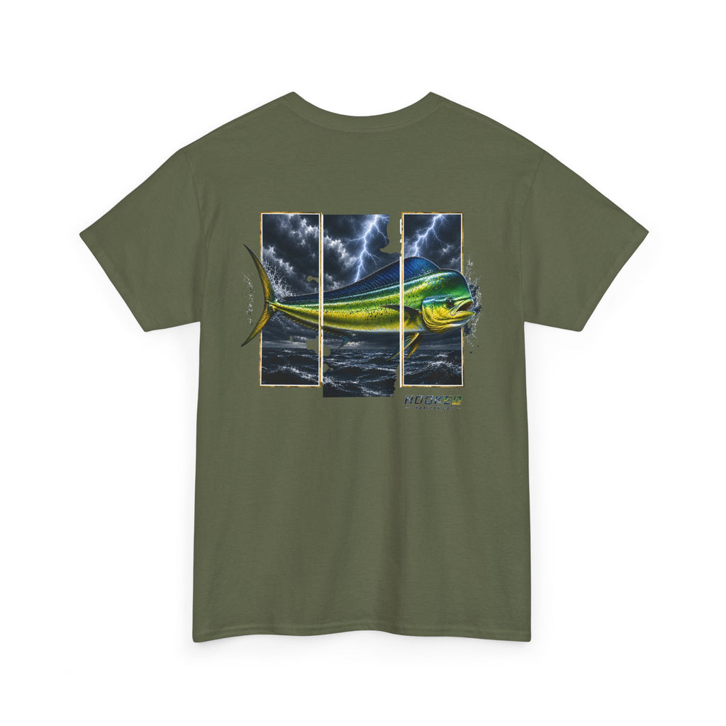 Mahi Mahi Hooked Horizon Co Tee—Ocean Graphic Tee — "Beloved" Ray Design