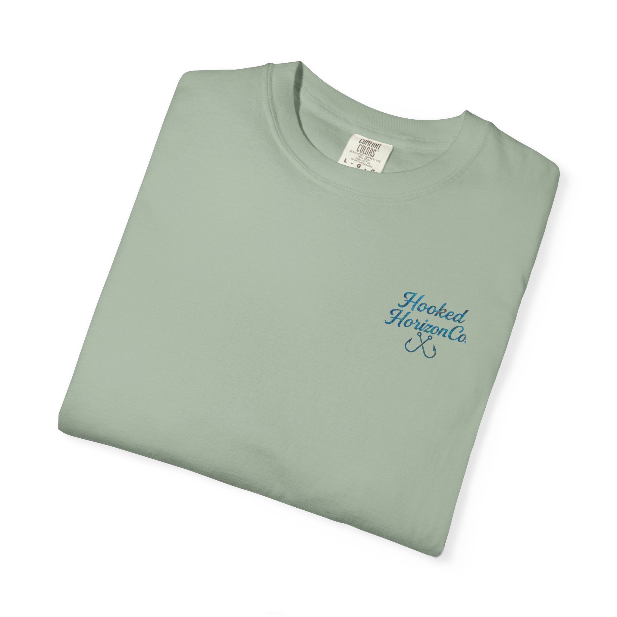 Mahi Mahi Hooked Horizon Co. — "Chasing Legends" Deep Drift Fishing Graphicishing Tee for Angler Lovers, Shark Lovers, Ocean Tee