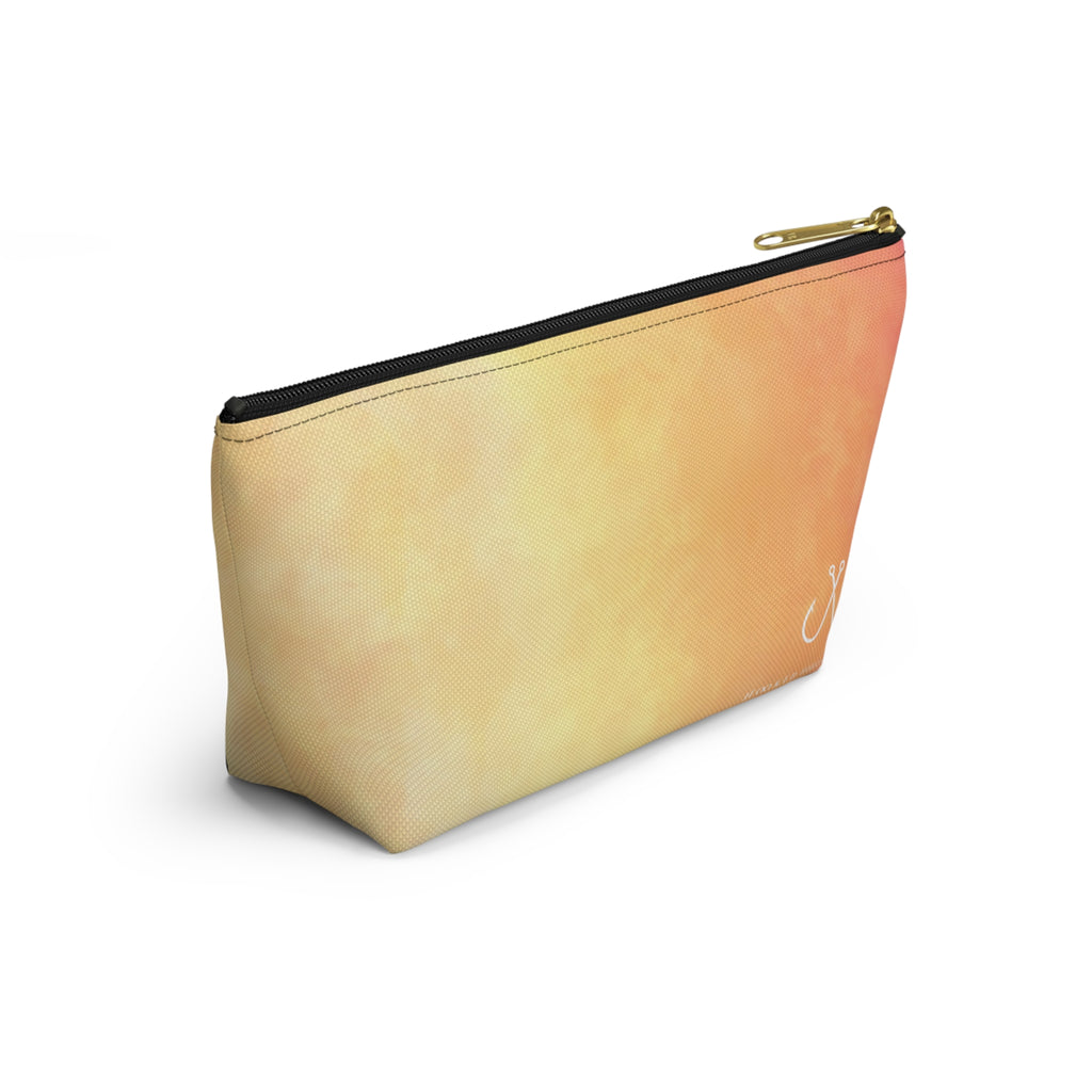 Pink To Orange Ombre Vibrant Gradient Accessory Pouch | Makeup Bag, Travel Organizer, Gift for Her, Beach Essentials, Stylish Storage