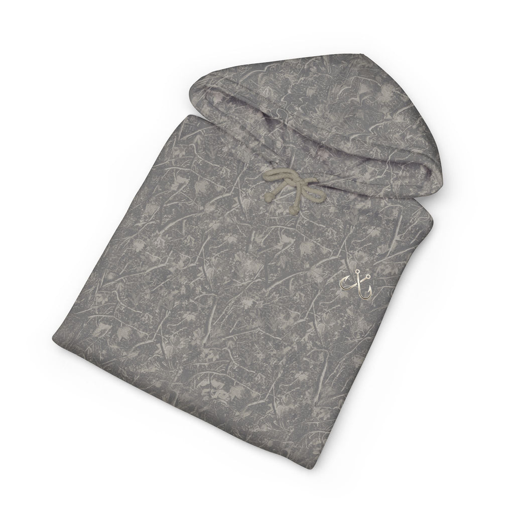 Wave Hoodie Hooked Horizon Co. — Minimal Fishing Back Graphic Hoodie, Multiple Color Variations
