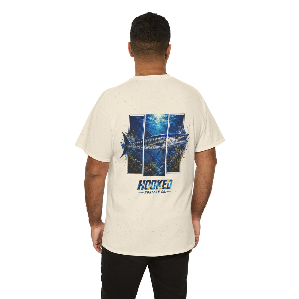 Barracuda Hooked Horizon Co Tee—Ocean Graphic Tee — "Beloved" Ray Design