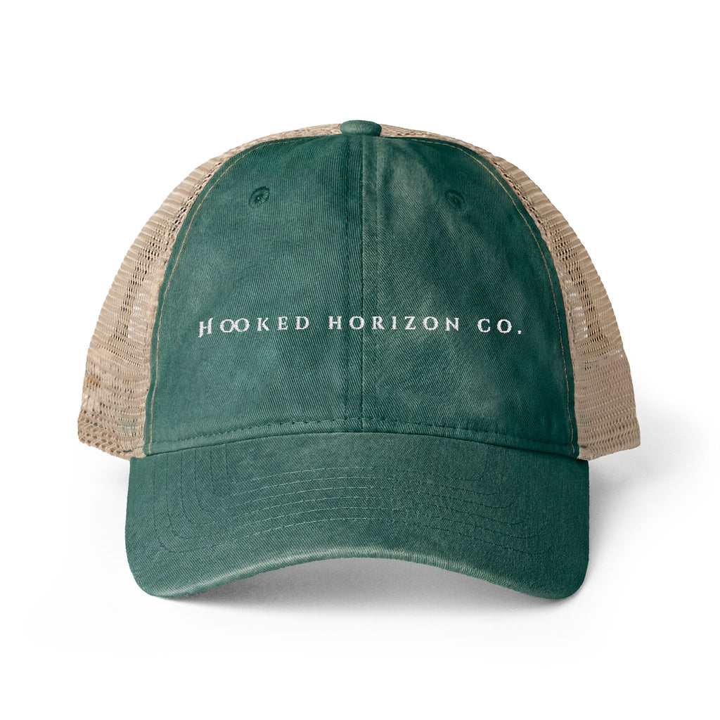Hooked Horizon Co. —Women's Washed Mesh-Back Cap, Multiple Color Variations