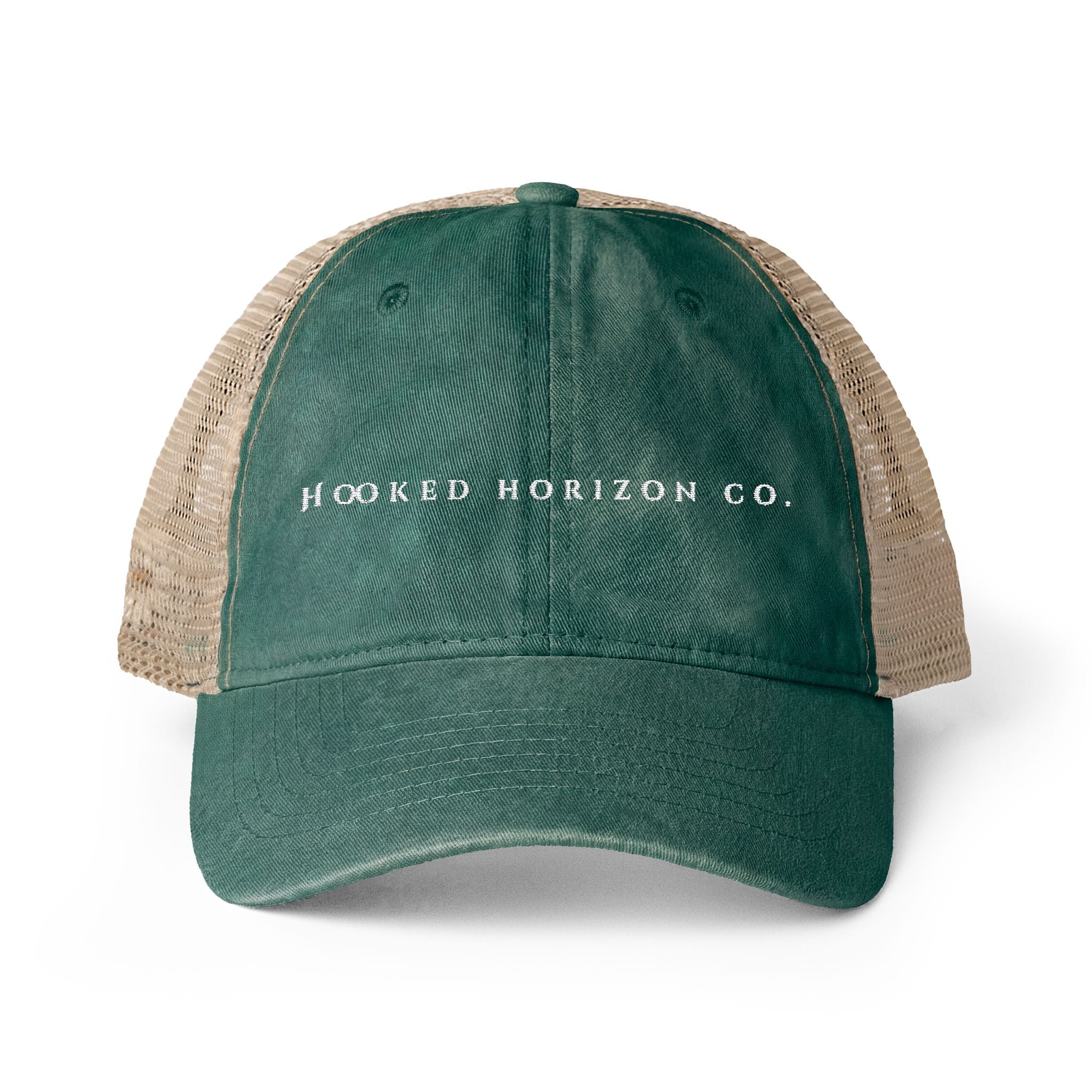 Hooked Horizon Co. —Women's Washed Mesh-Back Cap, Multiple Color Variations