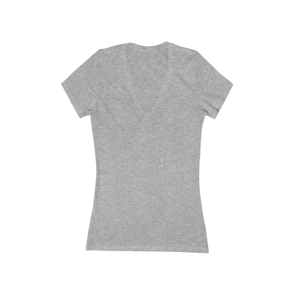Pink Hammer Head Shark Deep Drift Women's V-Neck Tee - Casual Style, Gift for Beach Lovers, Summer Wear, Travel Outfit, Comfortable Tee