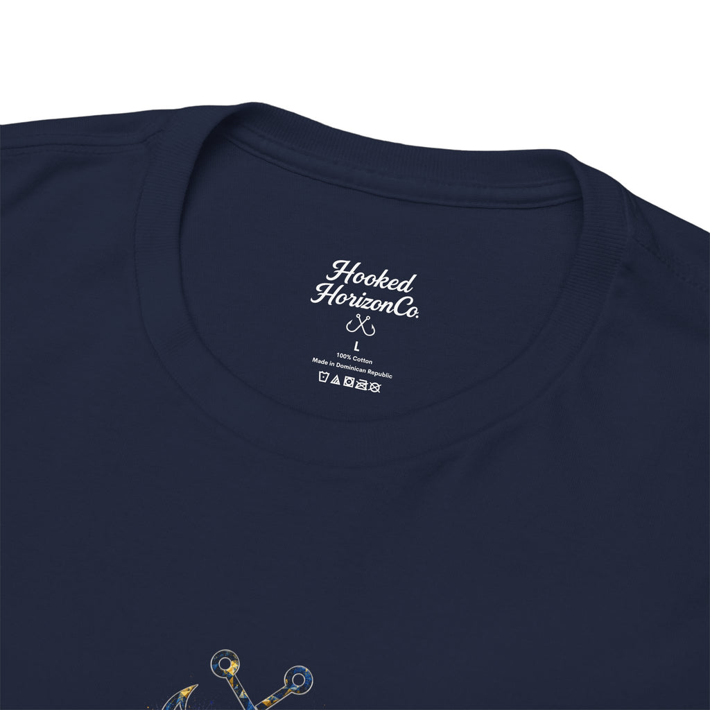 Sail Fish Hooked Horizon Co Tee—Ocean Graphic Tee — "Beloved" Ray Design