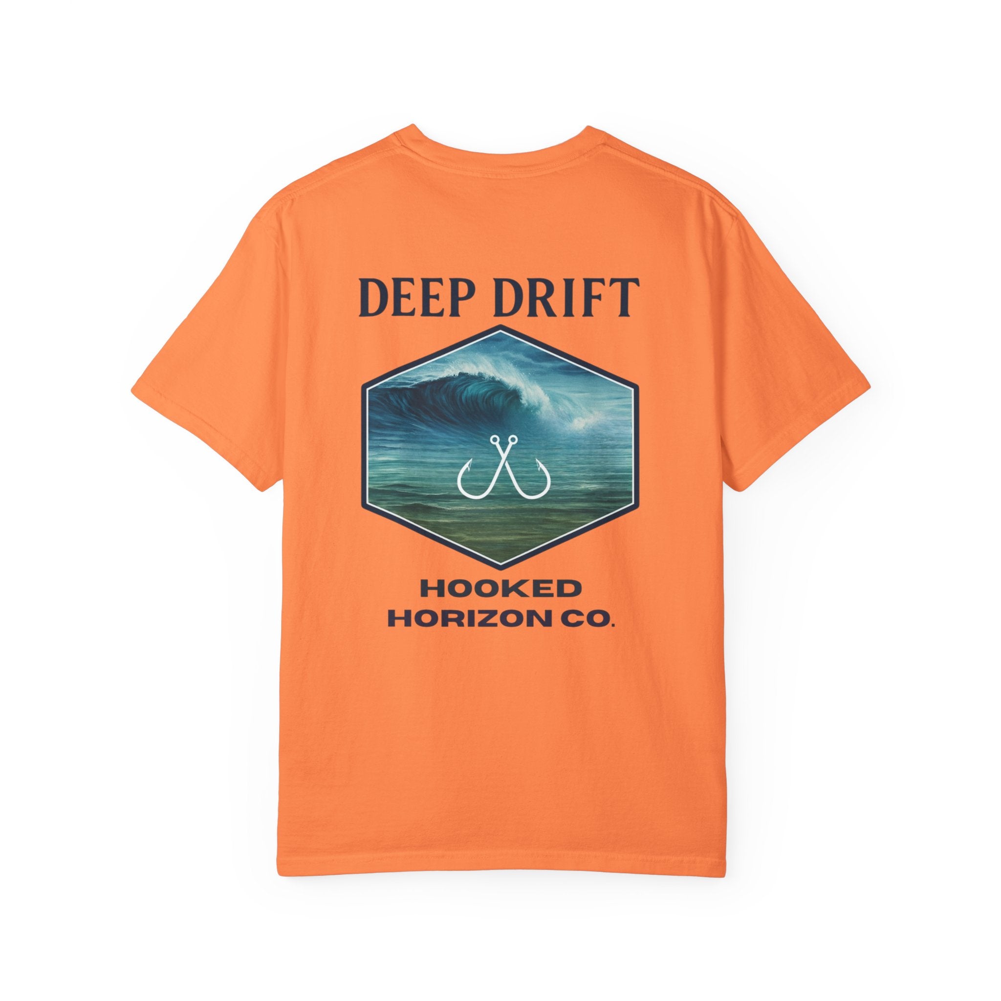 Deep Drift Wave Break Fishing T-Shirt - Ocean-inspired Fishing Tee for Angler Lovers, Hooked Horizon Co. Tee