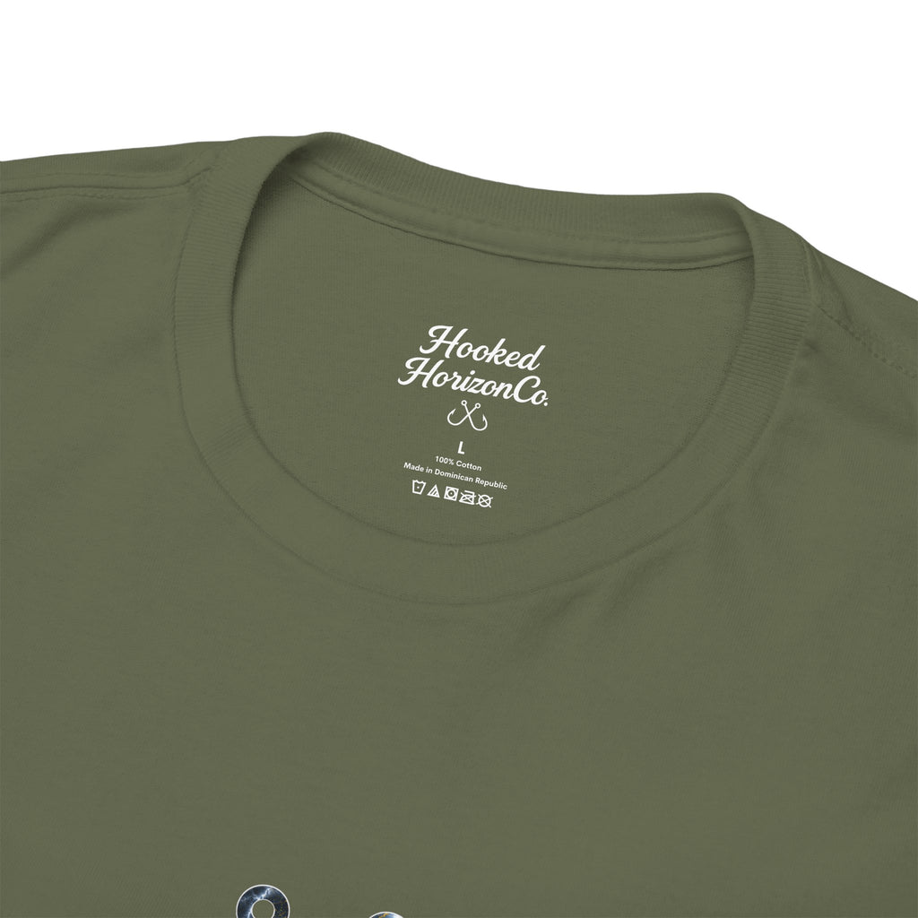 Mahi Mahi Hooked Horizon Co Tee—Ocean Graphic Tee — "Beloved" Ray Design