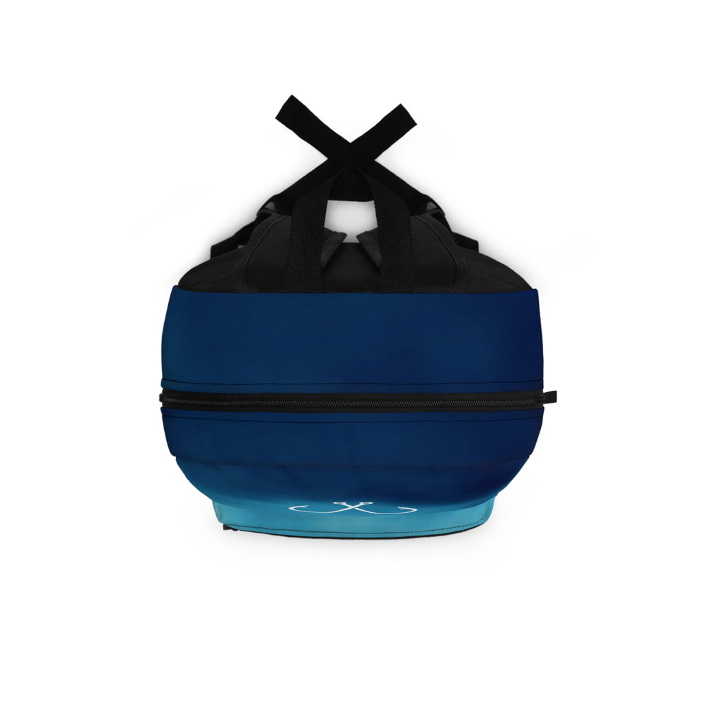 Bright Ombre Costal Vibes – Hooked Horizon Co. Backpack - Stylish Travel Bag for School, Hiking, Gym, Outdoor Adventures, Everyday Use, Trendy Gift Idea