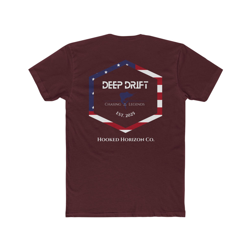 USA Deep Drift Marlin Tee — Patriotic Hooked Horizon Co. Fishing T-Shirt