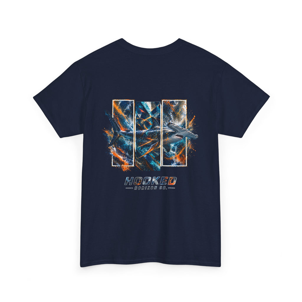 Hammer Head Hooked Horizon Co Tee—Ocean Graphic Tee — "Beloved" Ray Design