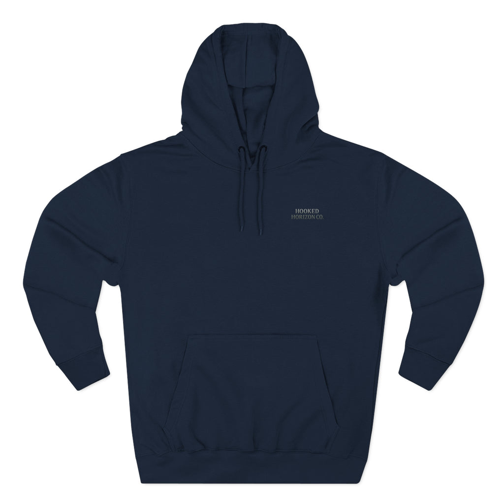 Wave Compass Deep Drift — Hooked Horizon Co. Neon Fishing Hoodie – "Chase the Horizon, Hook the Legend" Graphic