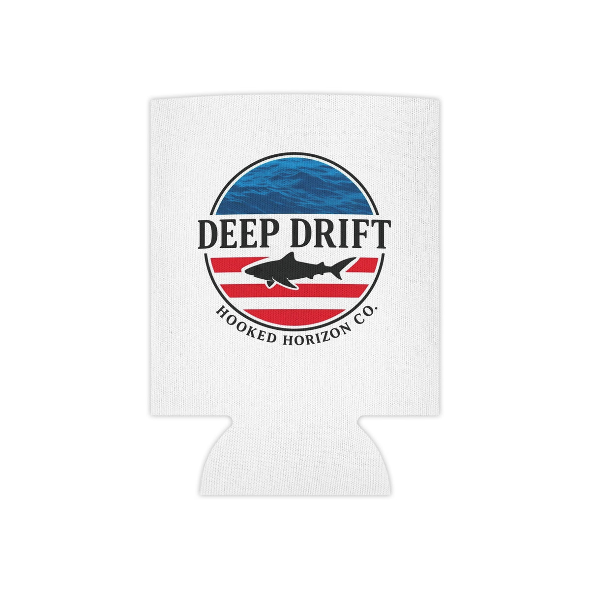 USA Can Cooler Coozie — Hooked Horizon Co. Fishing Wave Koozie
